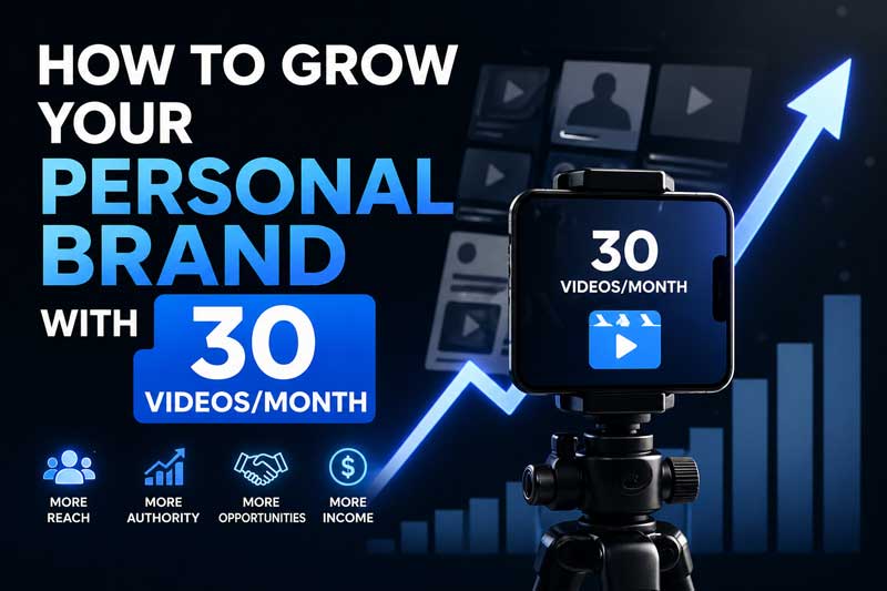 How to Grow Your Personal Brand With 30 Videos Per Month